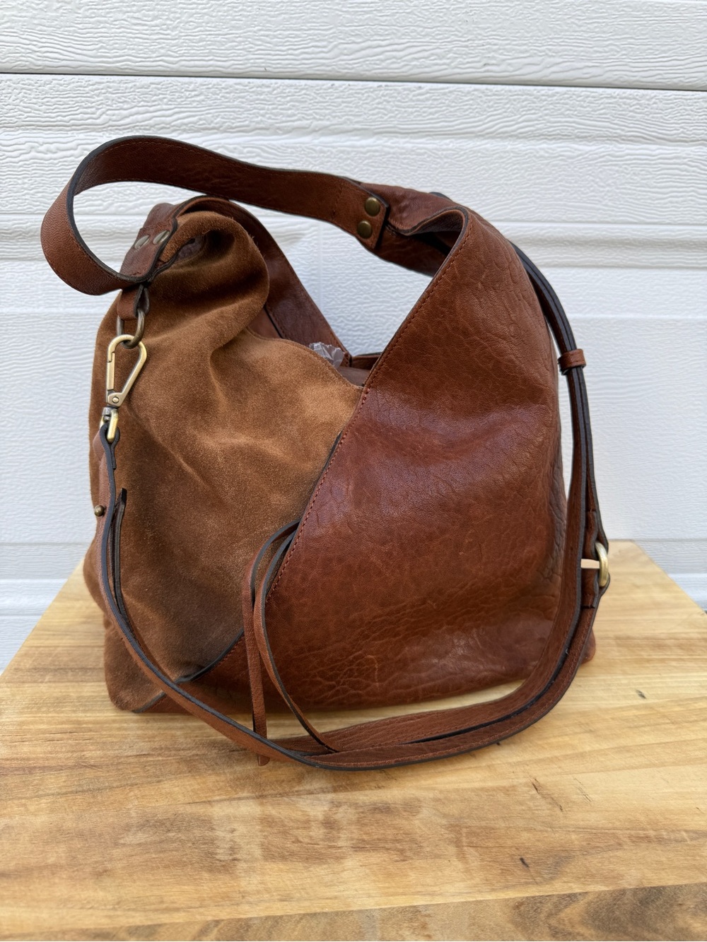 Sundance Italy Brown Leather & Suede Women’s Hobo Bag